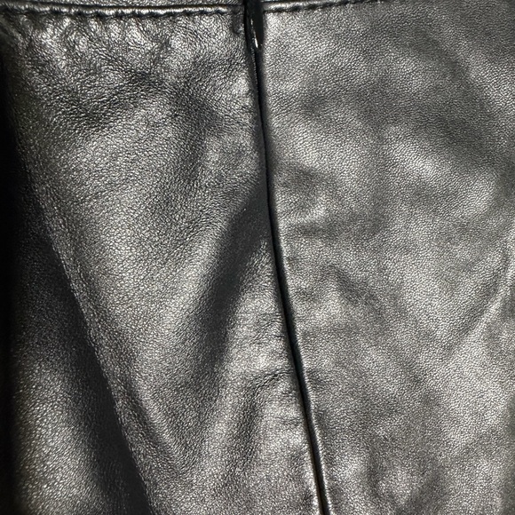 Boston Proper Black Leather Like Mini Dress - Picture 14 of 15